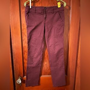 American Eagle Maroon Skinny Pants
